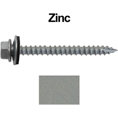 14 By Two And A Half Inch No Paint Metal Roofing Screws With Hex Washer Head Self Starting And Tapping EPDM Washer Pack Of 250 Galvanized