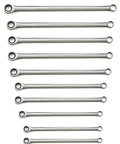 Gearbox XL Ratcheting Wrench Set 12 Piece Metric With Extra Long Beams for Maximum Leverage and Torque displayed vertically