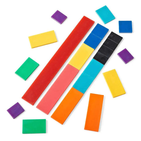 Plastic Rainbow Fraction Tiles Set For Kids Hands On Learning Fractions And Equivalence With Color Coded Montessori Math Manipulatives