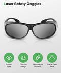 Front view of Beast Mode Laser Safety Glasses For Ultraviolet To Visible To Near Infrared And Mid Infrared Protection OD6 Plus