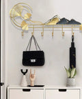 Heavy Duty Wall Mounted Coat Rack Featuring Slick Rust Proof Hooks Behind Doors Prime Entryway Must Have No Hassle Setup Strong Load Capacity with decorative hooks and stylish design.