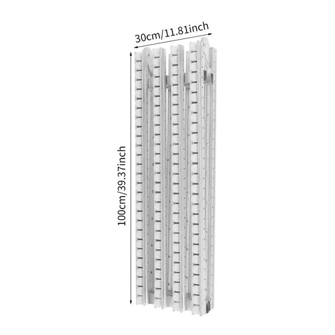 Collocatable Conveyor Roller 12W x 79L Foldable Unpowered Gravity Conveyor Table folded upright, dimensions labeled 30cm x 100cm.