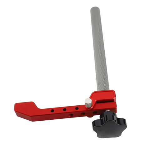 Aluminum 19mm Hold Down Clamp For Woodworking, red adjustable bench dog clamp with 3 level pressure cam, fits 19mm dog holes