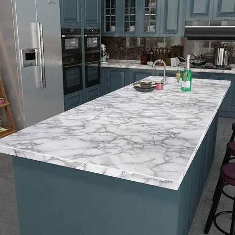 Ultra Wide Marble Contact Paper Peel And Stick For Countertops Desks And Tables 36x197 Inches Waterproof Self Adhesive Vinyl Wrap