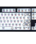 Next Level Full Size Mechanical Keyboard Barebones Kit with RGB lighting, hot swappable switches, and a smart screen.
