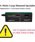 Diamond Tester Pen With 60X Loupe Magnifier For Jewelry Pro Level Diamond Checker For Newbies And Pros Dual Power Type C And 9V Supply Non Rechargeable Gem Verification Tool, L-mode