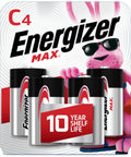 4 Pack C Cell Alkaline Batteries For High Drain Devices Like Flashlights Radios Toys And More Delivers Long Lasting Power