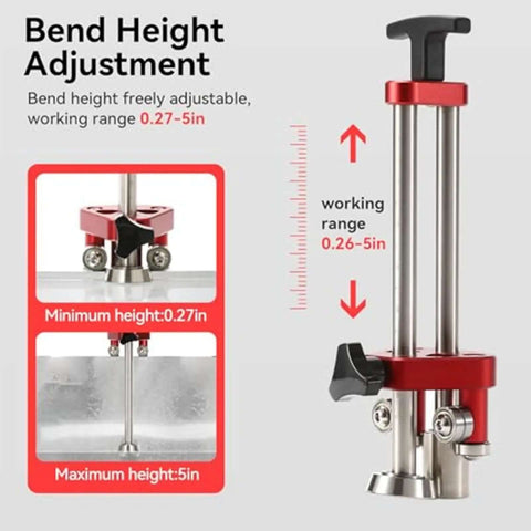 Sheet Metal Roller Bender One Station With 0 To 100 Degree Bending Range And 7mm To 130mm Capacity Quick Setup Disk Tool height adjustment