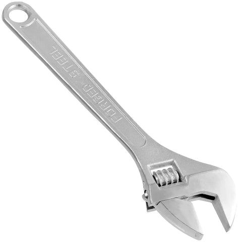 Must Have 15 Inch Adjustable Wrench Set With Wide Jaw, Heavy Duty Crescent Tools, Ergonomic Handles, Forged Steel Chrome Plated