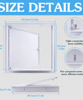 Heavy Duty 12x12 White Drywall Access Panel With Key Lock dimensions, showing size details for efficient installation.
