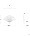 Dimensions of Solid 17 Inch LED Wall Sconce with Smooth Dimming and Warm 3000K Glow in Antique Nickel Finish