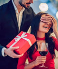 Man presenting gift to woman with wine, Single Bottle Wine Chiller For 750ml Bottles Iceless Stainless Steel Cooler suitable