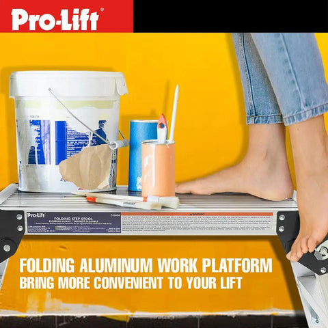 Heavy Duty Aluminum Step Ladder And Portable Workbench With Non Slip Platform Folding Stepstool Built Tough To Handle Four Hundred Pounds Without Breaking A Sweat For Auto Detailing And Handyman Projects