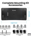 Complete mounting kit for Mercedes Benz Rear License Plate Bracket Holder 6x12 Inch Frame Fits 2007 2025 Cars
