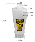 Pro Grade Dust Separator With 6 Gallon Poly Tank 99 Point 5 Percent Efficient Cyclone Dust Collector Heavy Duty Filter System For Vacuum Cleaners Keeps Suction Strong And Debris Out Yellow DXVCS002 dimensions
