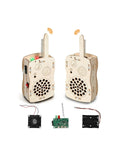 DIY Walkie Talkie Kit For Kids Age 8-14, wooden electronic parts and battery holder