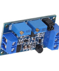 Built Tough Industrial Current To Voltage Converter Module With Wide Supply Range Adjustable Zero And Full Scale For No Sweat Precision In Single Chip Detection Plus Multiple Stable Outputs, compact circuit board with blue connectors.