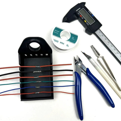 Soldering Wire Holder and Stand, A Handy Third Hand Alternative, with wires and tools, Compatible With Soldering Stations