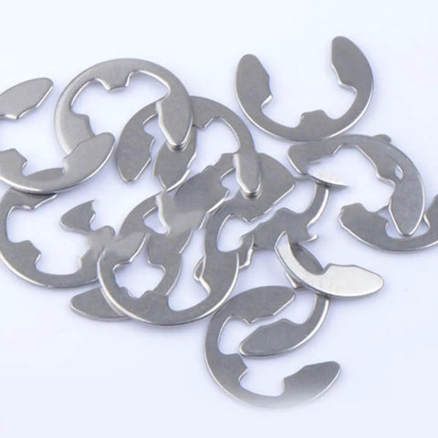 Stainless Steel Retaining Ring Set Snap Ring Kit M1.5 To M15 400 Pieces EShaped Circlip for shaft anti rust oil resistant