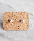Sterling Silver Stud Earrings Unisex 3mm Small Round Ball Hypoallergenic Jewelry for Women and Men, Easy Everyday Wear, Low Key Minimalist Style, Durable Nickel Free Gift Idea silver ball studs on cork card