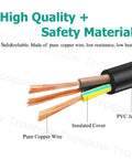 Heavy Duty 3 Pin AC Power Cord Replacement For Gemini Junior Cutting Embossing Machine 8.2 Foot Flexible cable showing pure copper wires and PVC jacket.