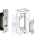 Wireless Magnetic Door Lock Kit With 400lb Holding Power, Remote And Smartphone App Control, installation diagram and details