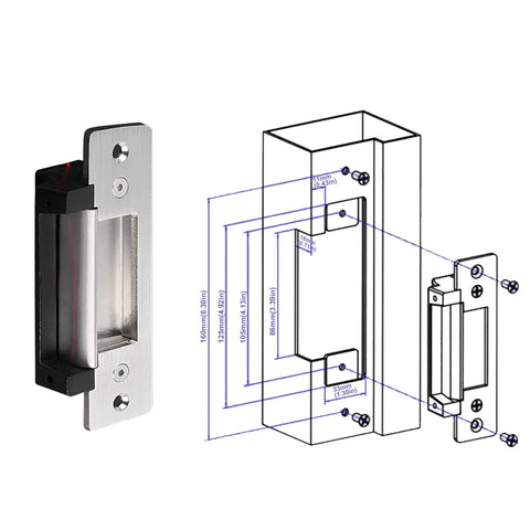 Wireless Magnetic Door Lock Kit With 400lb Holding Power, Remote And Smartphone App Control, installation diagram and details