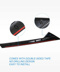 Ford Explorer 2011-2019 A-pillar front molding, passenger side, black plastic with red tape