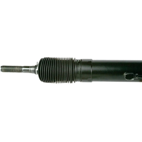 Turnkey Remanufactured Hydraulic Power Rack And Pinion Steering Assembly Eps Ready Nail On Fitment Fully Tested Leak Resistant Protective Coating showing detailed gear and boot.