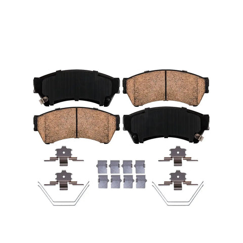 Front Brake Kit For Ford Fusion, Mazda 6, Lincoln MKZ, Zephyr And Mercury Milan with ceramic brake pads shown in detail