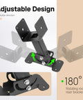 3 Pack Pergola Bracket Roof Riser Brackets With 180 Degree Adjustable Mounts for Wooden Gazebos and Porches, Powder Coated Black Steel