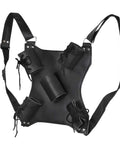 Ninja Sword Back Holster And Back Sheath Dope Adjustable Leather Double Sword Holder black leather straps and pouches