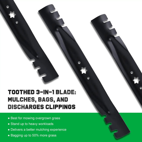 42 Inch Mower Blades For Cub Cadet Ultima ZT1 42 XT1 42 LT42 And Troy Bilt Bronco Pony 42 Zero Turn Riding Mower Mulching Replacement