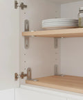 Stainless Steel L Bracket For Floating Shelves And Wall Mounted Desks, heavy duty adjustable support holding wooden shelf