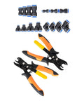 Awesome Set Of Premium Push To Connect Air Line Disconnect Tools With 15 Piece Fitting Kit For Quick Removal And Installation On All Common Pneumatic Sizes Like 1/4 Inch To 1/2 Inch Without Any Hassle. air line fittings and disconnect pliers set