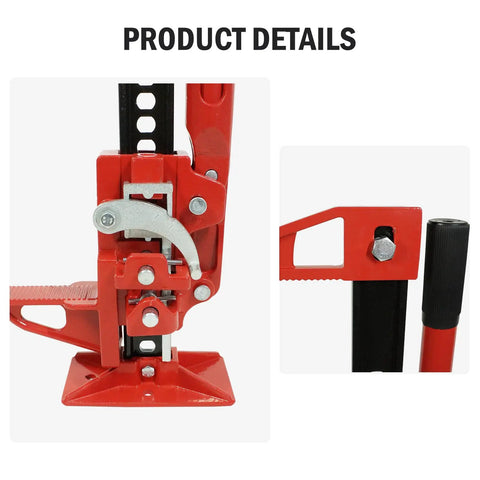 33 Inch High Lift Tire Jack Ratcheting Off Road Utility Farm Jack For Car Truck Jeep ATV SUV 7000 Pound Capacity Heavy Duty Steel