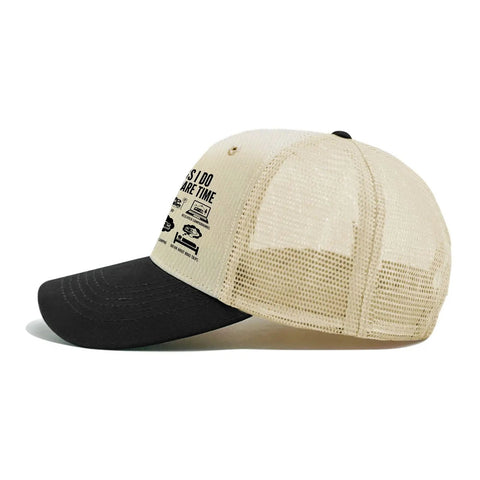 Funny Things I Do In Spare Time RV Camper Trucker Hat For Men Camping Cap With Humor Adjustable Mesh Back Old School Outdoor Style