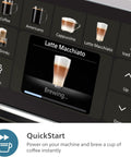 Control panel of 5500 Series Fully Automatic Espresso Machine With LatteGo Milk System Integrated Grinder 20 Hot And Iced Coffee Presets Silent Brew 15 Bar Pressure Black Chrome Renewed Barista Ready At Home Vibe