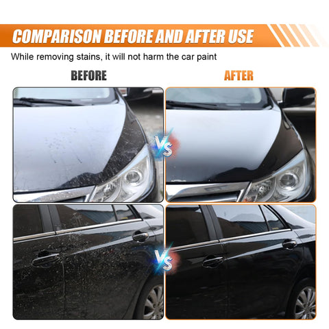 Comparison of car surface before and after using High Pressure Car Wash Gun With 4350 PSI Max Quick Connect One Quarter Inch Outlet
