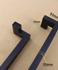 Rectangle Sliding Door Handle Set Built To Last No Fuss Heavy Duty Stainless Steel For Wood Doors Glass Barn Doors Cabinets Gates Sheds And Garage Front Doors Indoor Outdoor 80 cm Length 77.5 cm Hole Spacing, black handle dimensions 93mm 76mm 25mm