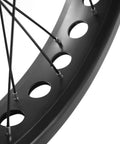 Close-up of 26x4 snow tire rim for 1000W Rear Wheel Electric Bike Motor Kit 48V Conversion With 3 5 9 Speed Adjustable Shifter And LCD Meter