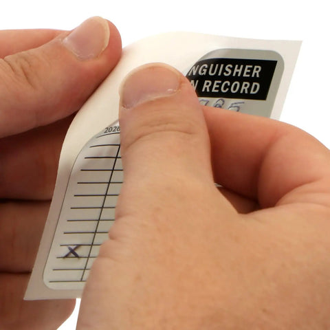 Grab These Heavy Duty Fire Extinguisher Inspection Tags With Four Year Maintenance Log 3 By 2 25 Inch Debossable Aluminum Labels Write On Outside Rated Pack Of 10 Made In Usa For Bulletproof Safety