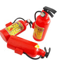 Image of 3 Pack Realistic Fire Extinguisher Toy Set, 4 Inch Refillable Water Squirters, mini fake extinguishers in assorted colors for pranks.