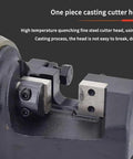 Close-up of Wlikoci Electric Hydraulic Rebar Cutter head, designed for durability, cuts 4 to 28 mm steel bar efficiently.