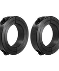 1 3 Eighth Inch Bore Double Split Carbon Steel Shaft Collar with Set Screw Heavy Duty Clamping Collar Black 2 Pack for Motors