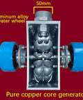 Portable 2000W 220V Hydroelectric Generator With Water Turbine For Outdoor Camping And Home Lighting, aluminum alloy body.