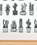 Heavy Hitter Commercial Wallpaper Featuring Bold Botanical Prints And Soft Linen Texture, Pvc Free Paste To Paper Wallcovering Built Different For High Traffic Spaces, showcasing potted plants design.