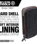 Black Tradesman Pro Large Hard Case For Meters Tools And Tech Gear With Rugged Hard Shell Soft Lined Interior Durable Zipper