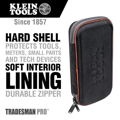 Black Tradesman Pro Large Hard Case For Meters Tools And Tech Gear With Rugged Hard Shell Soft Lined Interior Durable Zipper