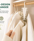 Space Saving Closet Organizer With V Shape Multi Hooks For Hats Belts Scarves And Accessories Durable ABS White 1 Pack